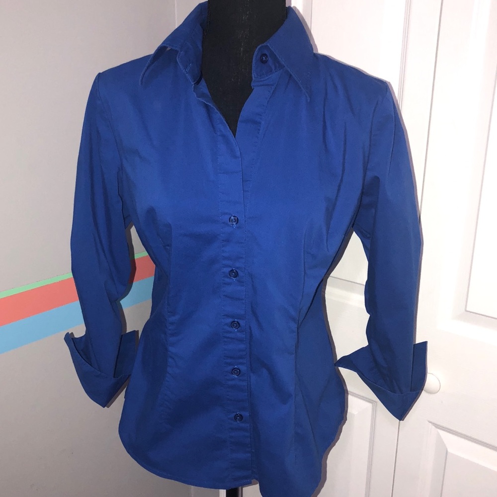 NY&Company Blue Stretch Blouse